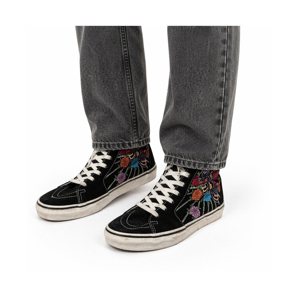 Vans Unisex Sk8-Hi Dia De Los Muertos Day of the Dead Shoes Sneakers M 5 Wmn 6.5